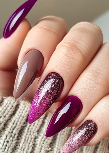 Elegant stiletto nails showcase vibrant colors and intricate designs for stunning nail art.